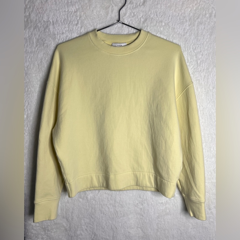 Vince Yellow Long Sleeve Crew neck
